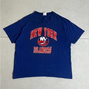 90s Vintage New York Islanders Blue T Shirt Size XL
